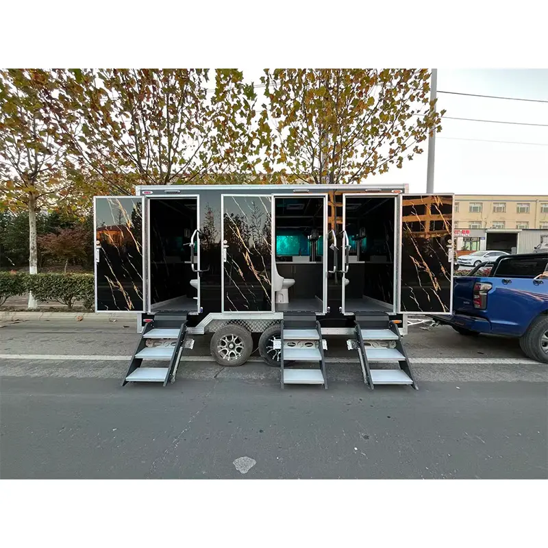 Remolque de baño comercial de tres estaciones